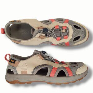 Teva Walhalla Water Sandals Size 9.5 Beige Orange Hiking Camping Quick Dry